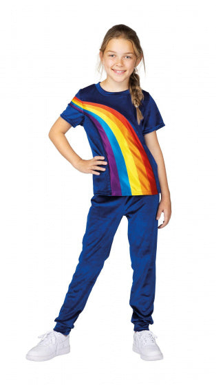 Studio 100 Verkleedpak K3 Regenboog Polyester Blauw Mt 134