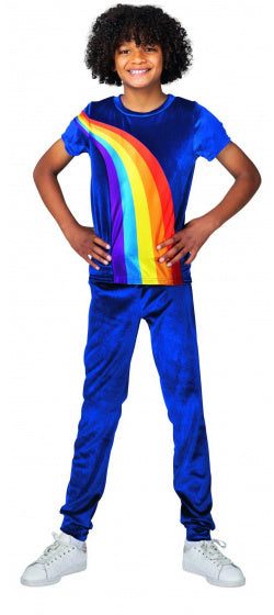 Studio 100 Verkleedpak K3 Regenboog Polyester Blauw Mt 134