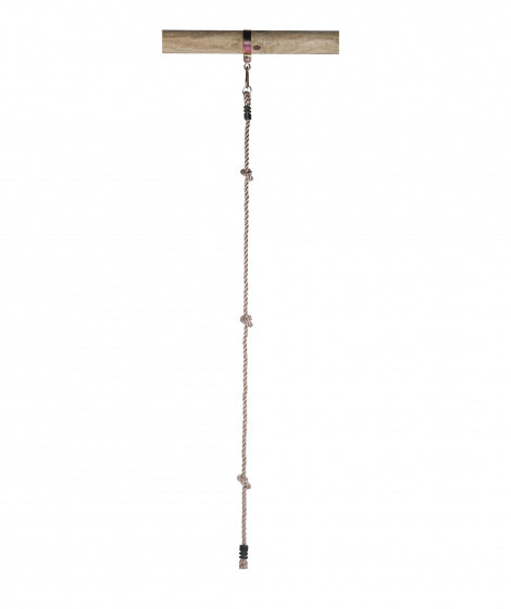 Swing King Klimtouw Met 3 Knopen En 1 Ring 180 Cm Lichtbruin