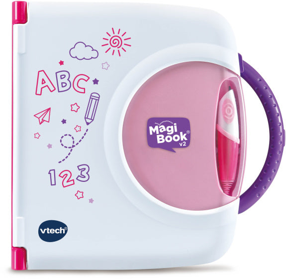 Vtech Console Met Activiteitenboek Magibook V2 Wit/Roze 3-Delig