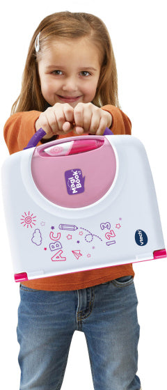 Vtech Console Met Activiteitenboek Magibook V2 Wit/Roze 3-Delig