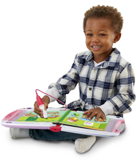 Vtech Console Met Activiteitenboek Magibook V2 Wit/Roze 3-Delig