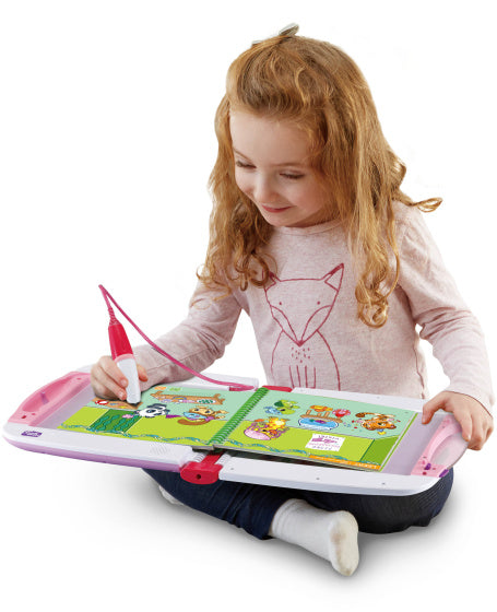Vtech Console Met Activiteitenboek Magibook V2 Wit/Roze 3-Delig