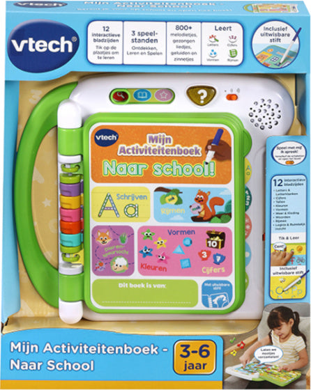 Vtech Kinderboek Mijn Activiteitenboek - Naar School Groen 2-Delig