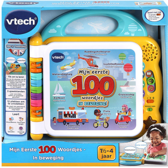 Vtech Kinderboek Mijn Eerste 100 Woordjes - In Beweging Geel