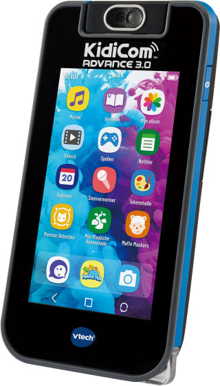 Vtech Kindertelefoon Kidicom Advance 3.0 Junior 17 Cm Blauw zwart/blauw nederlands