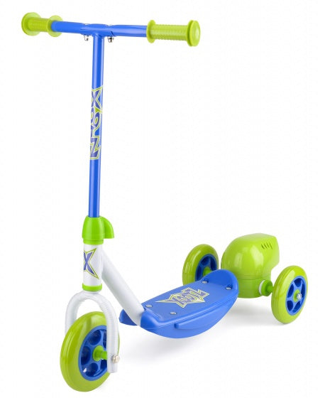 Xootz 3-Wiel Kinderstep Bubble Scooter Jongens Voetrem  groen/blauw