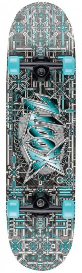 Xootz Skateboard Double Kick 79 Cm Industrial  grijs/blauw